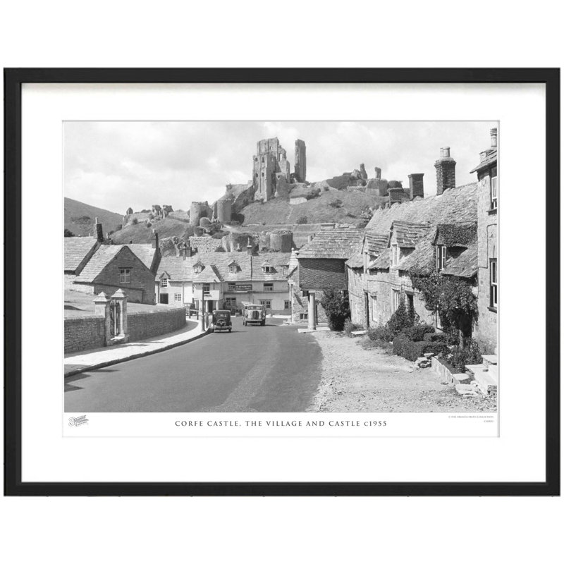 Corfe Castle, The Village And Castle C1955 by Francis Frith - Single Picture Frame Print, 28cm H x 36cm W x 2.3cm D