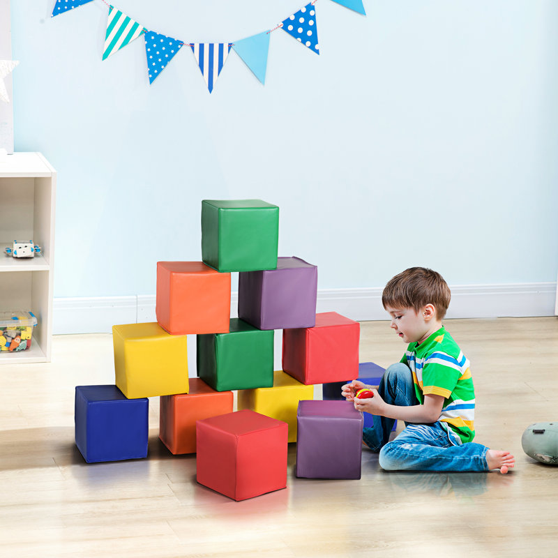 12 blocs de mousse d'apprentissage - Améliore le jeu éducatif préscolaire pour la promotion