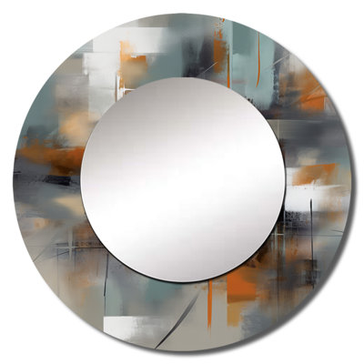 Suell Abstract Design Shapes III - grand miroir mural à collages abstraits