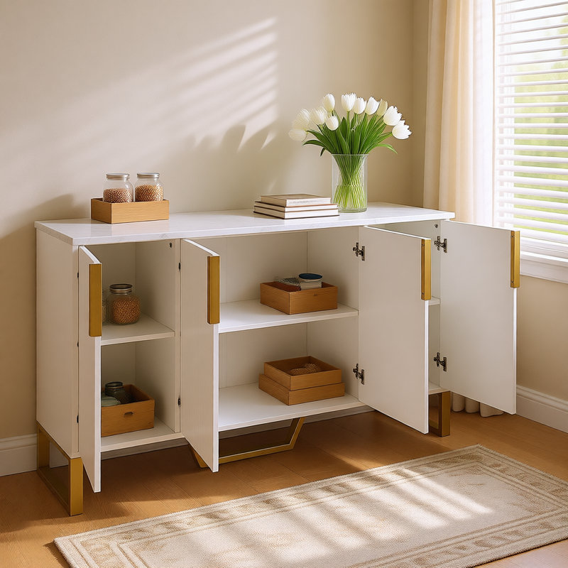 Harley-Simone 60'' Media Console, White