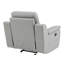 Fauteuil inclinable en cuir dur séché au four - Gris mousse avec support lombaire et fabrication à ressorts