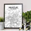 Prague City Map - No Frame Print-1226753356