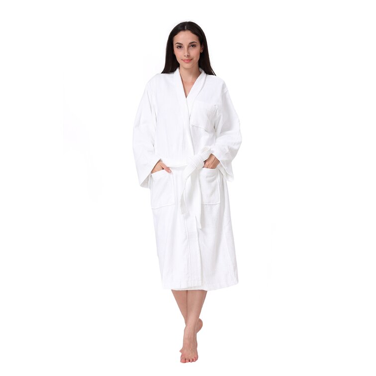 Toweling Robe100% Cotton Unisex Robe Bath Robe Men And Women Sleeprobe  Double faced Terry Sleeprobe Females Casual Homewear
