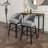 28.75'' H  Swivel Counter Bar Stool Fabric Upholstered Island Stools With 180° Swivel Seat Gray-454526020