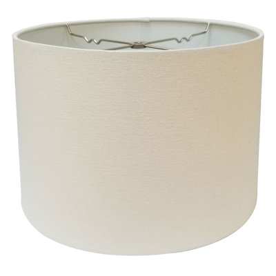 Abat-jour tambour en lin H 9 po x l 14 po en lin coquille d’œuf