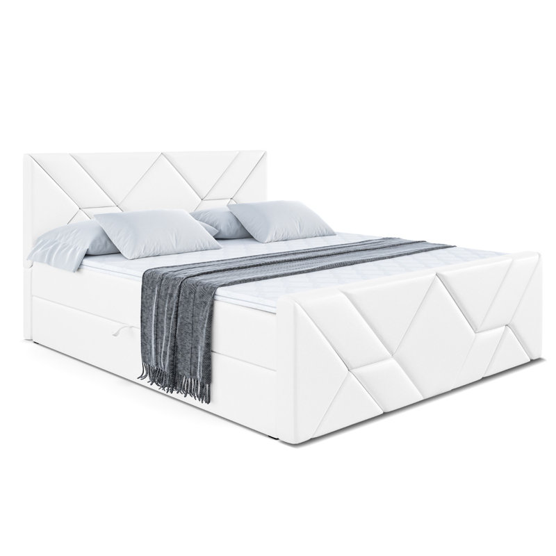 Bed, 180cm W x 200cm L, White