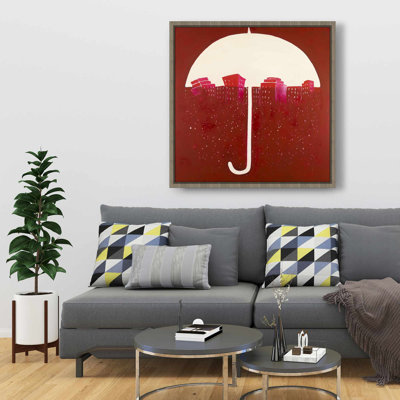 Toile rouge encadrée rouge pour la maison
