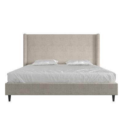 Ana King Upholstered Wingback Bed