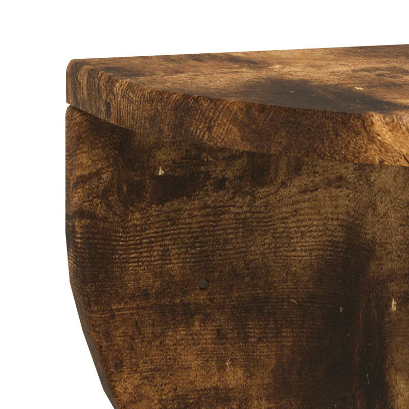 Floating Shelf, 24cm H x 48cm W x 24cm D, Smoked Oak