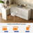 Cream Vanity Extendable Vanity Table with 6 Drawers Modern Home Fully Assembled