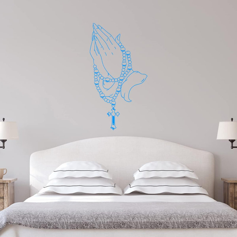 Autocollant en vinyle Winston Porter, H 45 po x l 23 po, Bleu ciel