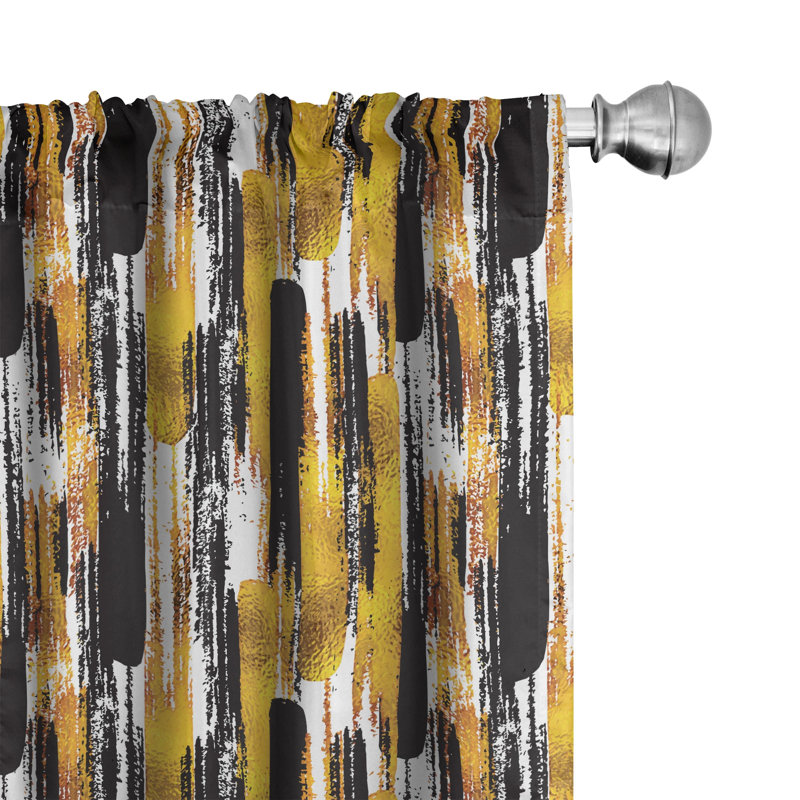 Art Semi-Sheer Rod Pocket Curtain Panels, 28" x 84"