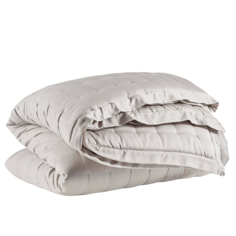 Silken Solid Puff, Full/Queen Quilt, Gray
