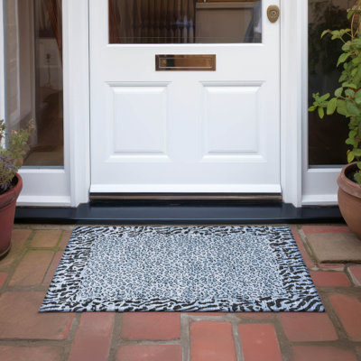 Machine Washable Indoor/Outdoor Claudian ACN1230 Blue Rug
