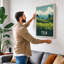 Tea Plantation Landscape Modern - Wrapped Canvas-1547502571-1547502581