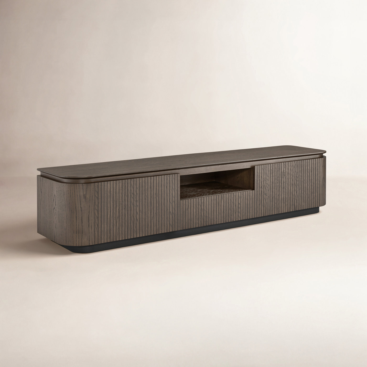 79" Fluted Oak TV Stand