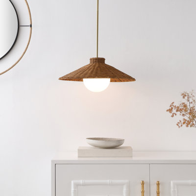 Granbury Bunita 19.5" Rattan Pendant