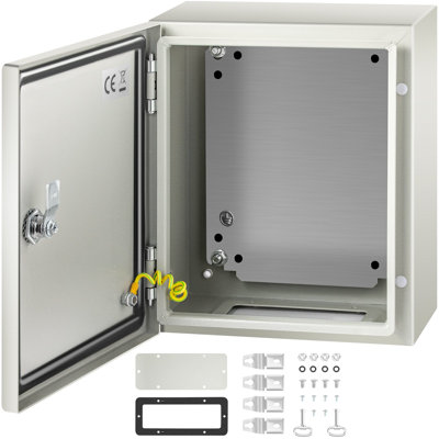 Boîtier en acier NEMA, boîte électrique en acier NEMA 4X 12 X 10 X 6 / '/', IP66 étanche et anti-poussière, boîte de jonction électrique extérieure / intérieure, avec plaque de montage