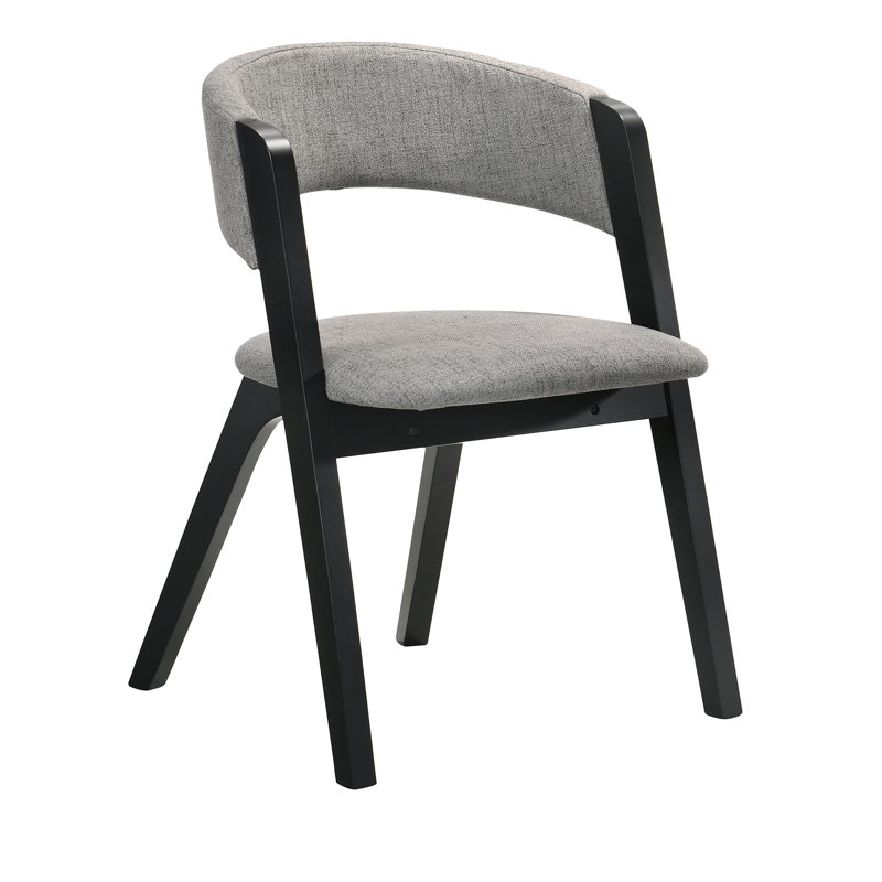 Chaise d'appoint rembourrée Bailey, Noir / gris