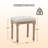 Solid Wood Accent Stool, Tufted Vanity Stool