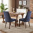 Rayon Cloth Flocking Solid Wood Upholstered Dining Chairs-954652823
