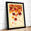 Falling Autumn Leaves Japandi - Framed Print-1311776128-1311776134