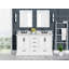 Meuble-lavabo double 60 po avec plateau en marbre de Carrare Rhoda, pré-assemblé