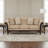 Halima Carved Wood Frame Sofa-1749367838