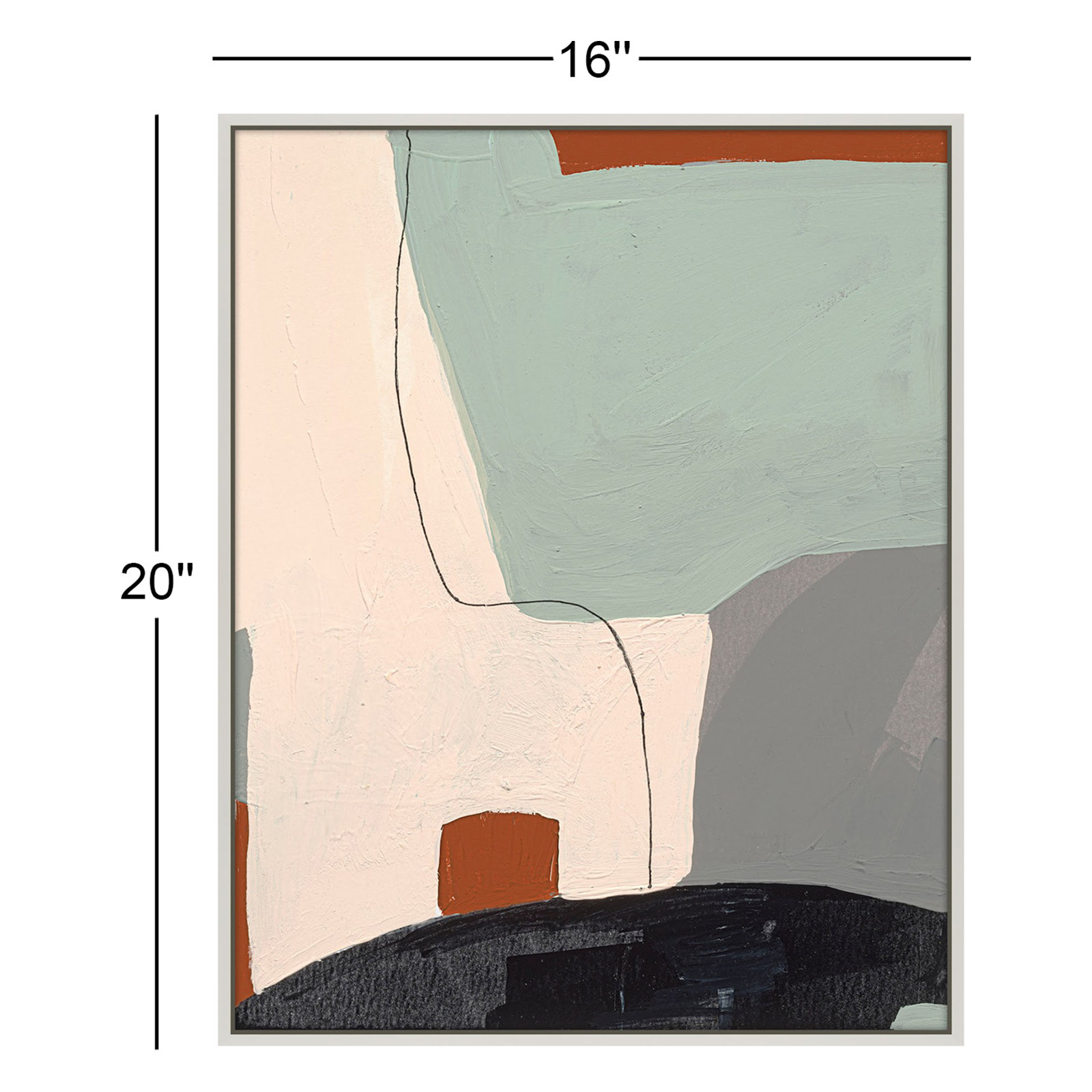 Dreamscape 3 Print by Andrea Stokes, 20" H x 16" W x 1.38" D, White Framed