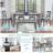 6 Dining Table With Rectangular Tabletop, 4 Chairs And A Bench Spacious, Table, &-1561826688