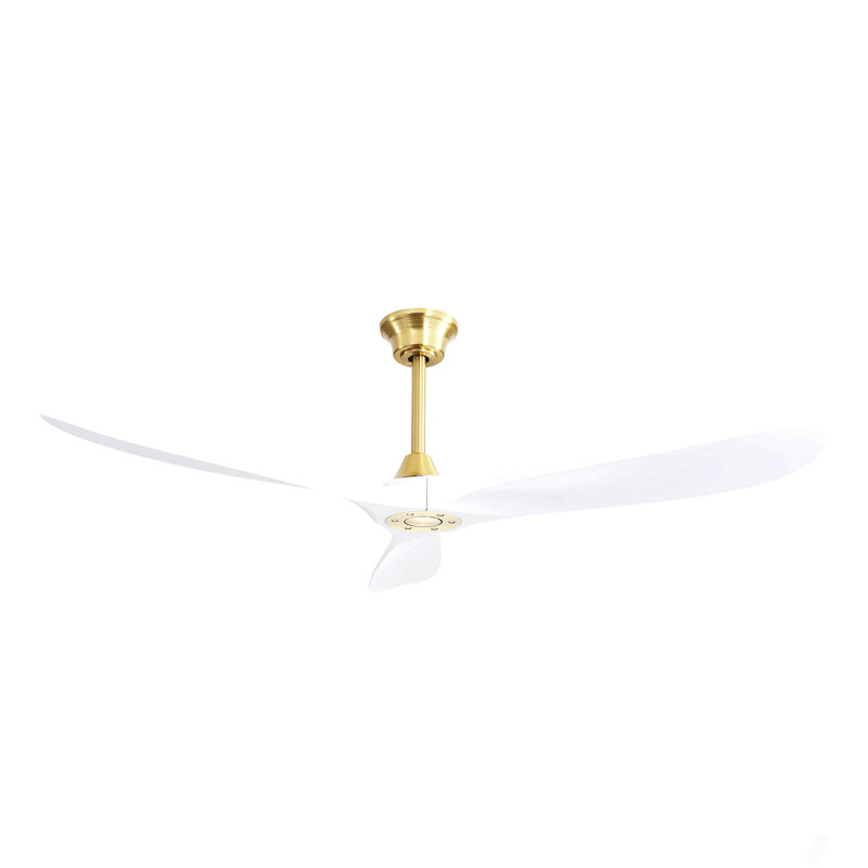 Ventilateur de plafond moderne de 60 pouces avec moteur à courant continu réversible à télécommande à 6 vitesses pour le salon de la chambre à coucher