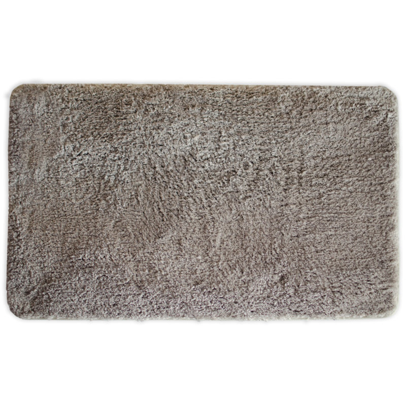 Eiliyah Microfiber Non-Slip Bath Mat, Mocha, 21" W x 34" L