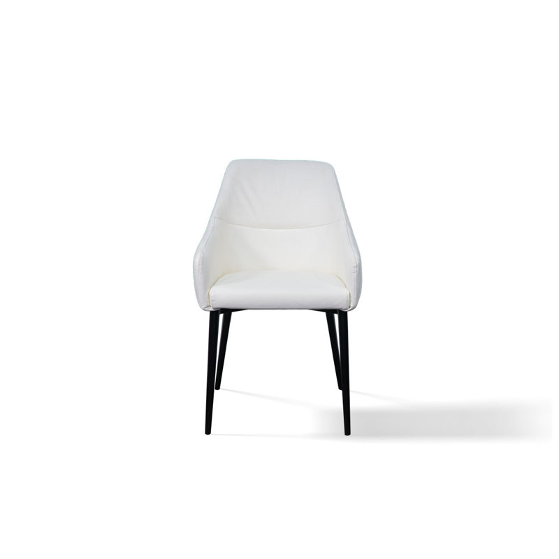 Fauteuil rembourré en cuir, Blanc