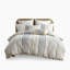 Literie pour grand lit en coton avec imprimé chenille - motifs géométriques, confortable / élégant, double / grand, fermeture à boutons, invitation chaleureuse-127242555