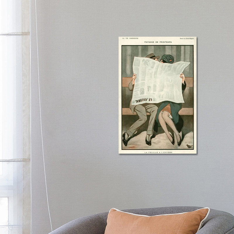 1920s La Vie Parisienne Magazine Plate by Joseph Kuhn-Regnier - Print on Canvas, 30.48cm H x 20.32cm W x 1.91cm D