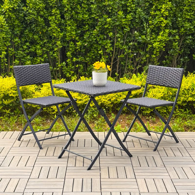 Teree 2 - Person Wicker Patio Dining Set with Square Table