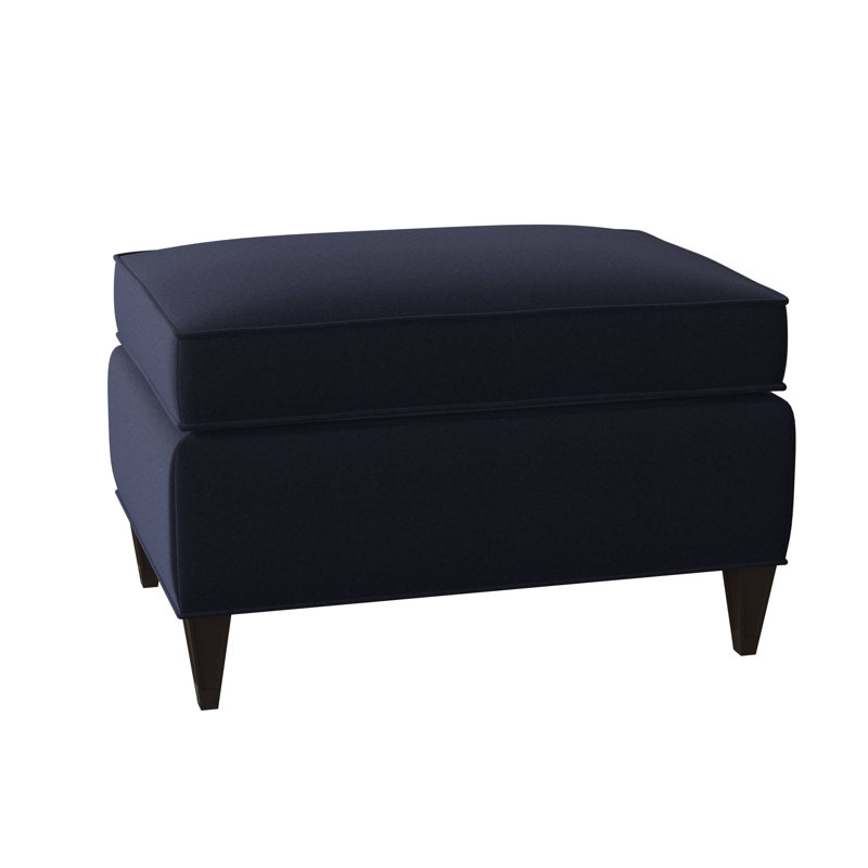 Bristol Upholstered Ottoman, American Walnut, Margaret Uniform