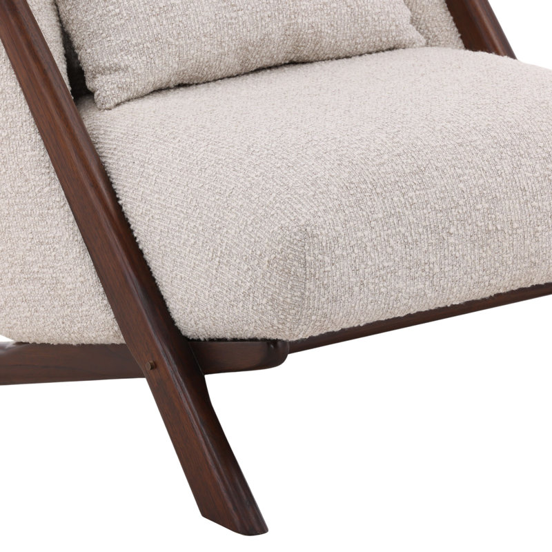 Wesson Boucle Fabric Occasional Chair, Cream