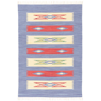 Southwestern Cotton Hand Woven Area Rug