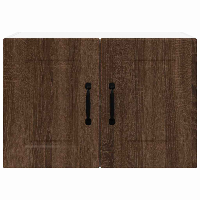 Vidaxl Kitchen Wall Cabinet With Door High Gloss White 60 X 31 X 40 Cm, Brown Oak