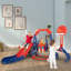 Ensemble de jeu pour enfants avec glissade et balançoire pour tout-petits avec glissoire de basket-ball - Longue aire de jeu intérieure / extérieure pour enfants 5 en 1-88343927