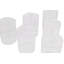 Ensemble de boîte de rangement durable (12 pièces), plastique transparent sans BPA, 6 boîtes de 10 x 10 x 5,3 pouces (800 ml) et 6 boîtes de 10 x 10 x 2,8 pouces (400 ml) | Va au lave-vaisselle, idéal pour organiser la maison et la cuisine