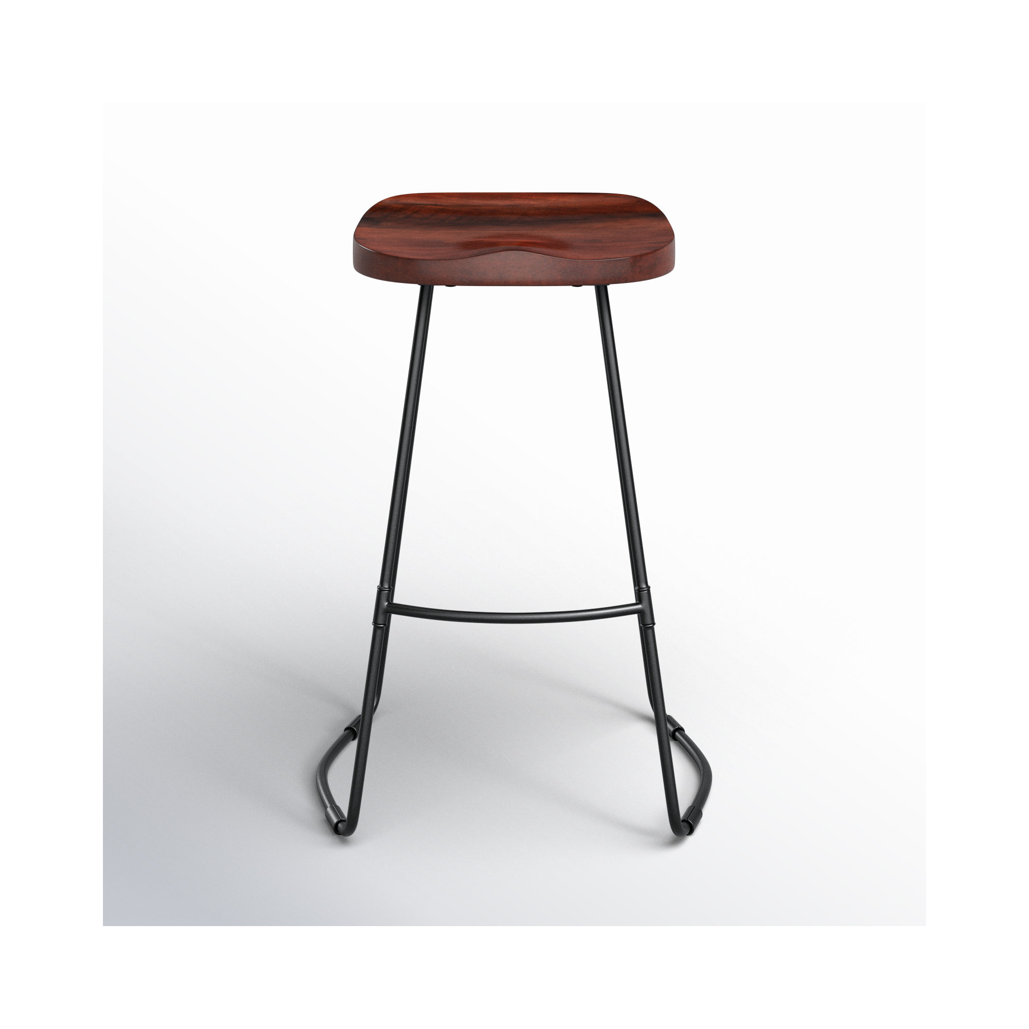 Geonna Solid Wood Stool, Walnut, Counter Stool (27" Seat Height)