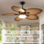 Ventilateur de plafond 44 "/ 52" à feuilles tropicales à intensité variable avec lumières DEL et télécommande-439240836-439240838