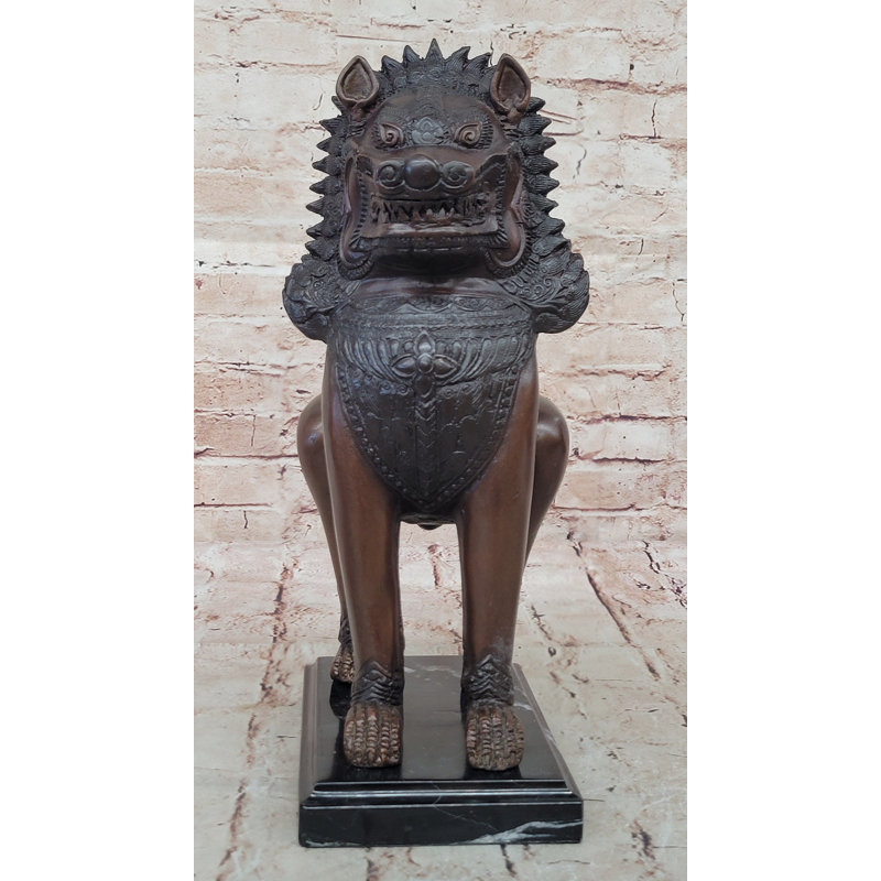 Statue de chien bronze en bronze Foo