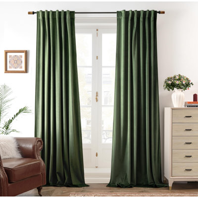 Ensemble de rideaux en velours 2 panneaux Dessy