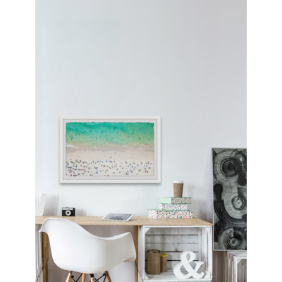 Plage à la plage - peinture encadrée