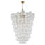 Lustre en verre doré 12 lumières Transitional