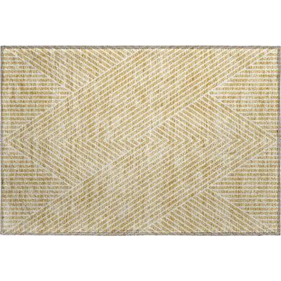 Tapis doré Prisco lavable à la machine de qualité supérieure