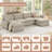 Elysian Cloud 78.7''W 4PC Oversized Modular Sectional-311741872